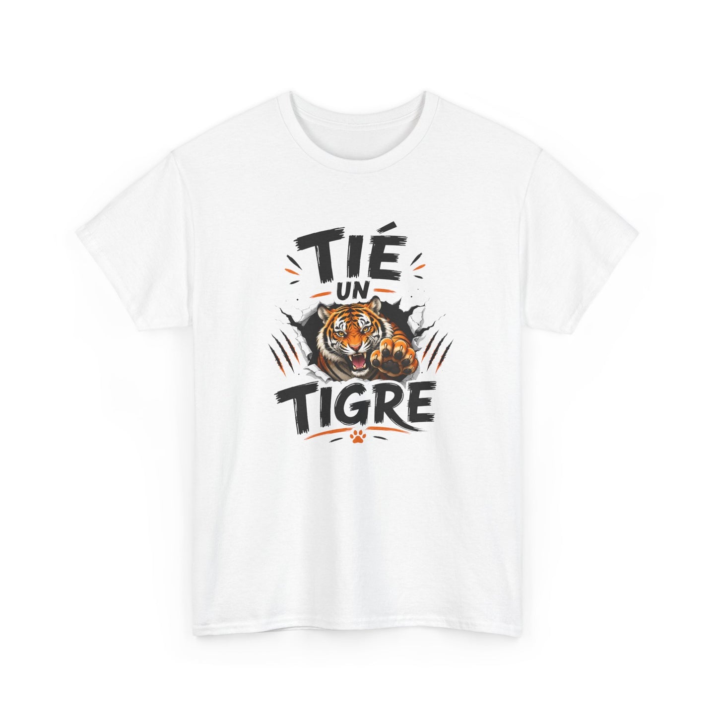 T-Shirt Tié un Tigre Humour Marseille Homme Femme – Expression Marseillaise Drôle – Tee Shirt Tigre Style Urbain