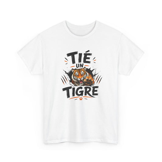T-Shirt Tié un Tigre Humour Marseille Homme Femme – Expression Marseillaise Drôle – Tee Shirt Tigre Style Urbain