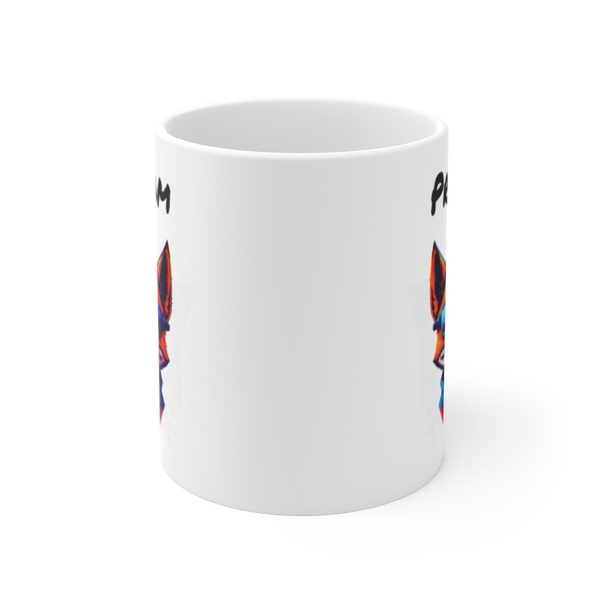 Mug Personnalisé Renard Stylisé 325ml – Tasse Céramique Prénom Animal Cool avec Lunettes – Cadeau Design Moderne