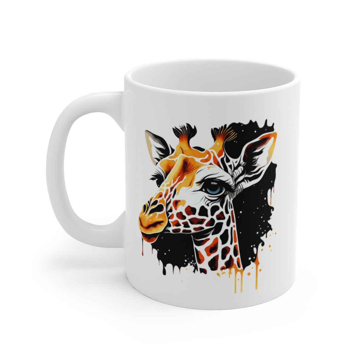 Mug Girafe Artistique 325ml – Tasse Céramique Design Moderne Coloré – Cadeau Original Animal Sauvage
