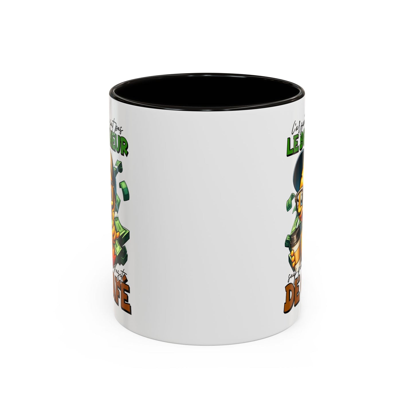 Tasse L’Argent Ne Fait Pas Le Bonheur Sauf Quand Il S’Agit De Café – Mug Humour Drôle 325ml