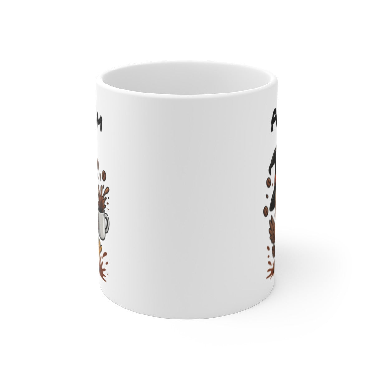 Tasse Personnalisable Poulet Sorcier Café – Mug Prénom Céramique 325ml – Cadeau Drôle Halloween Animal Illustré