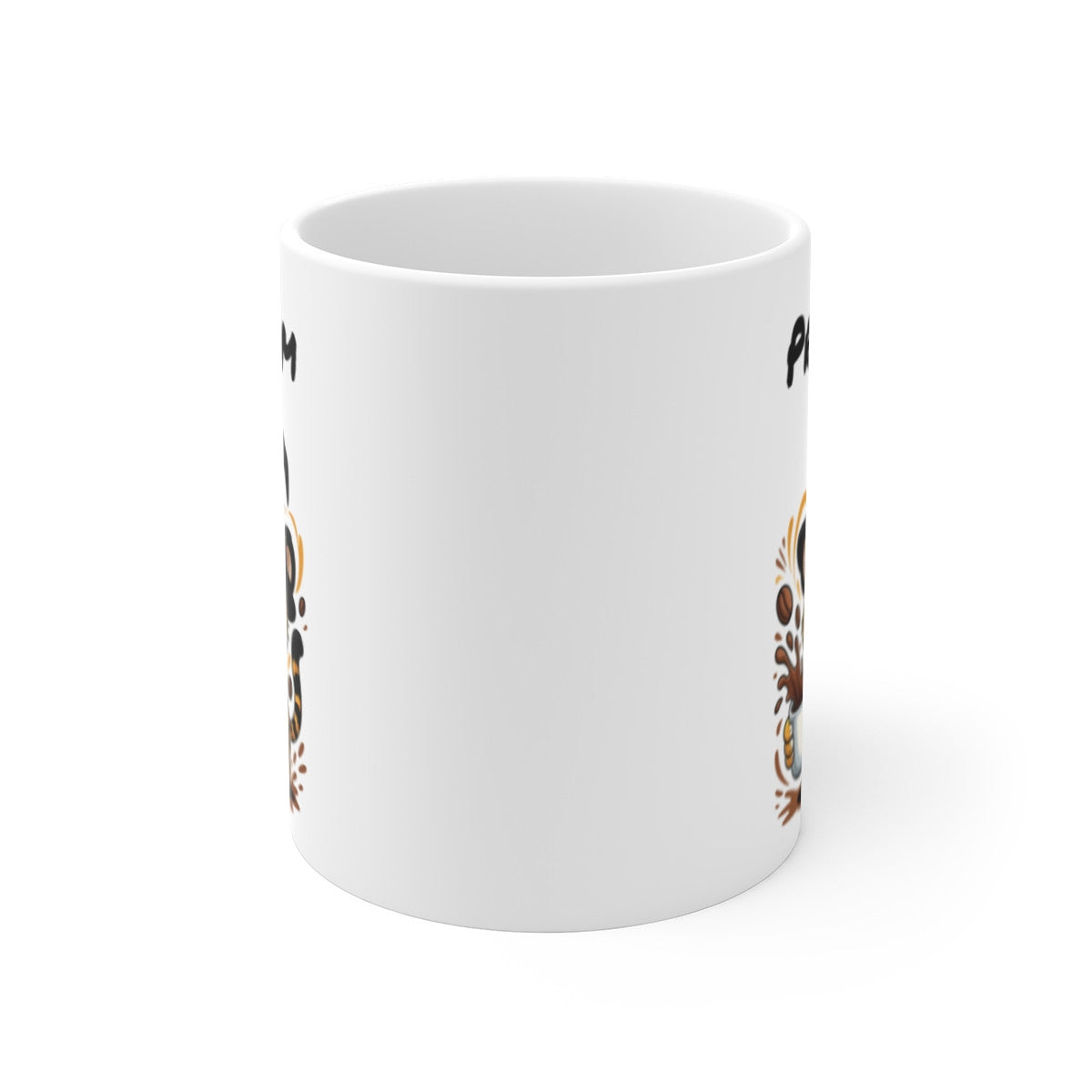 Tasse Personnalisable Léopard Sorcier Café – Mug Prénom Céramique 325ml – Cadeau Drôle Halloween Animal Illustré