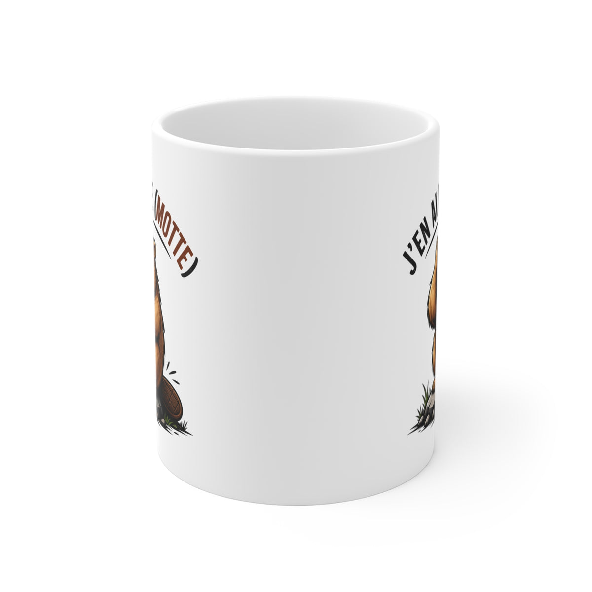 Mug J’en Ai Marre Motte – Tasse Humoristique avec Marmotte – Jeu de Mots Drôle – Idée Cadeau Originale Humour