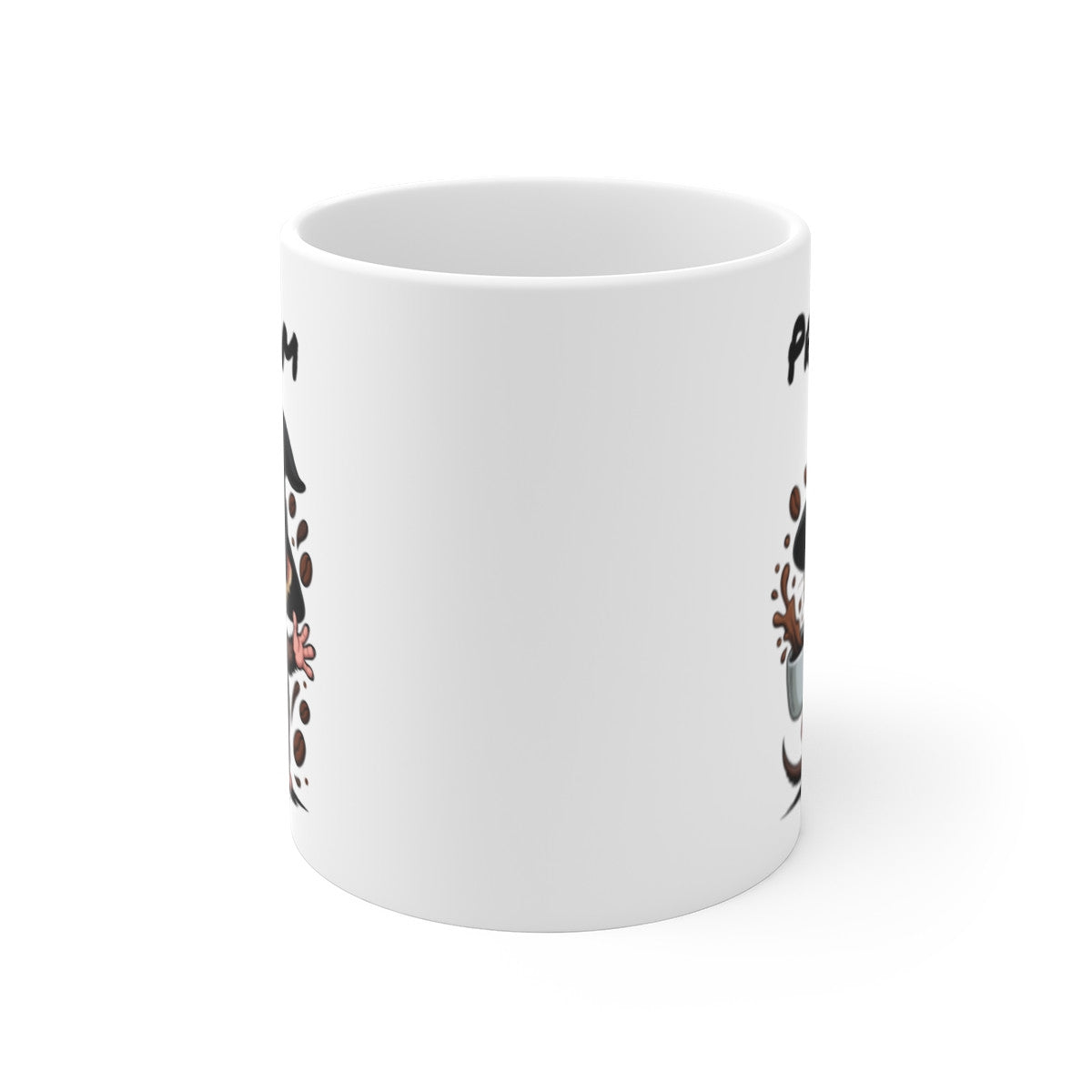 Tasse Personnalisable Furet Sorcier Café – Mug Prénom Céramique 325ml – Cadeau Drôle Halloween Animal Illustré