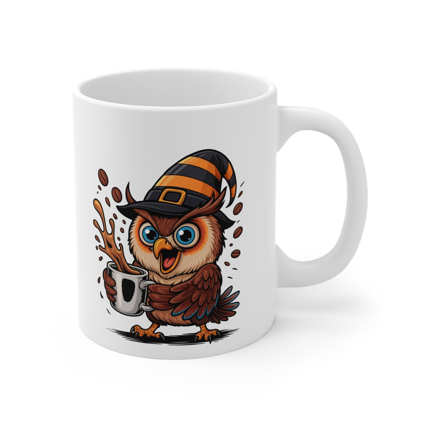 Mug Hibou Sorcier Halloween 325ml – Tasse Céramique Chouette Drôle – Cadeau Original Fête d’Halloween