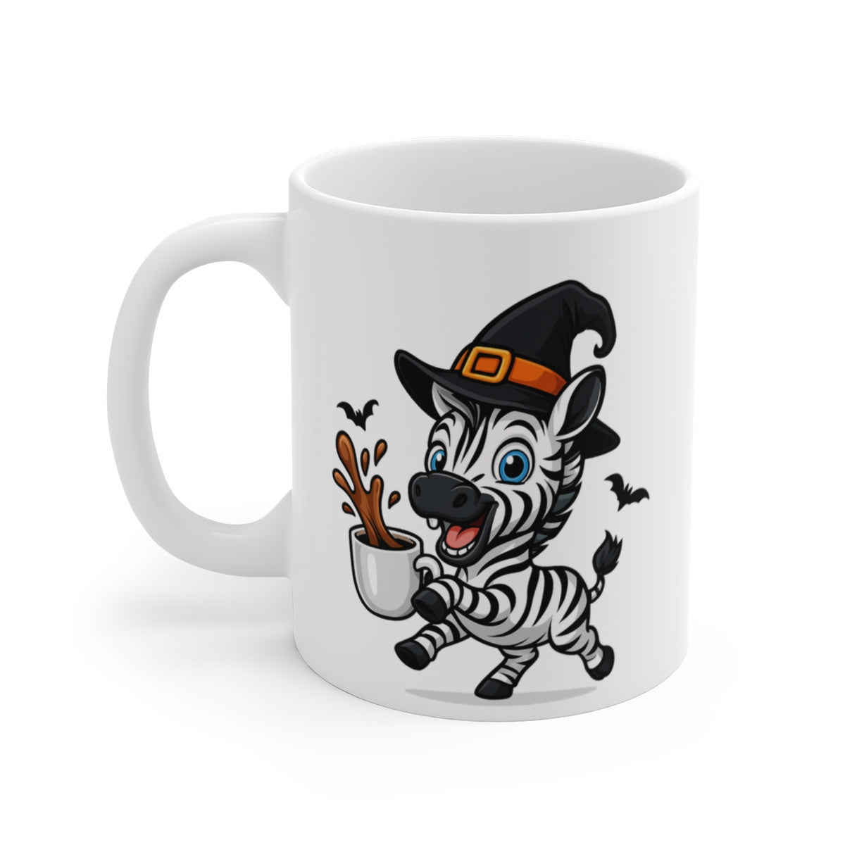 Mug Zèbre Sorcier Café – Tasse Céramique 325ml – Illustration Animalière Drôle Halloween