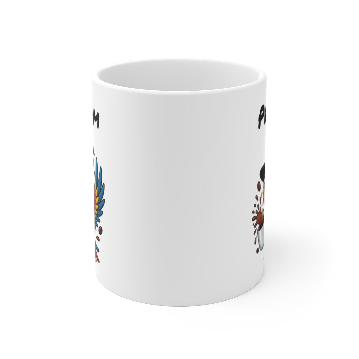 Tasse Personnalisable Perroquet Sorcière – Mug Halloween Prénom 325ml – Cadeau Fantaisie Original
