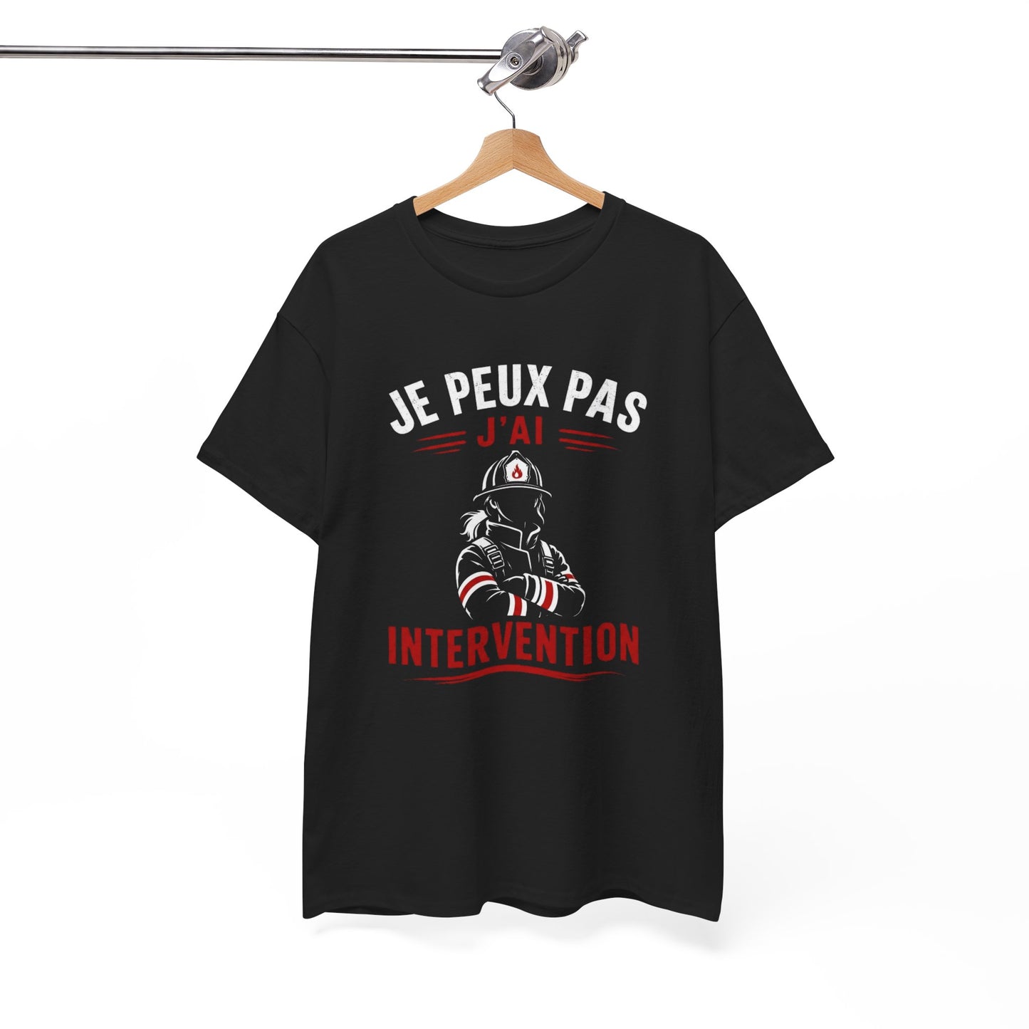Tee-Shirt Femme Pompier – Humour Sapeur-Pompier Intervention – Cadeau Original pour Pompière Passionnée Secours Incendie