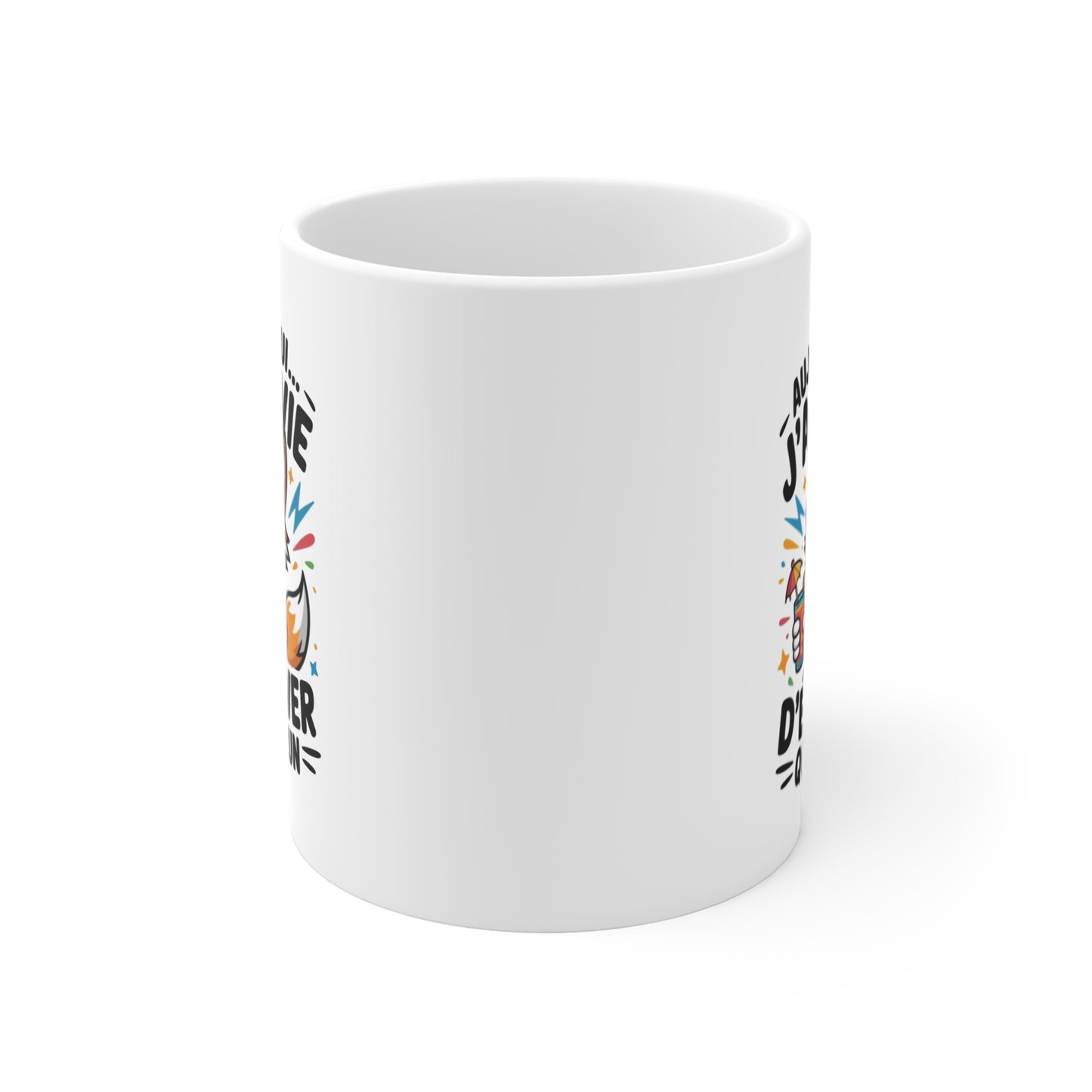 Tasse Renard Humour – “Aujourd’hui j’ai envie d’énerver quelqu’un” – Mug Drôle Animal Fun Cadeau 325ml