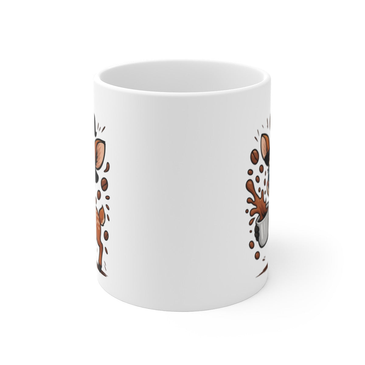 Mug Céramique Faon Sorcier Café – Tasse Halloween Animaux Mignonne 325ml – Cadeau Original Café Thé