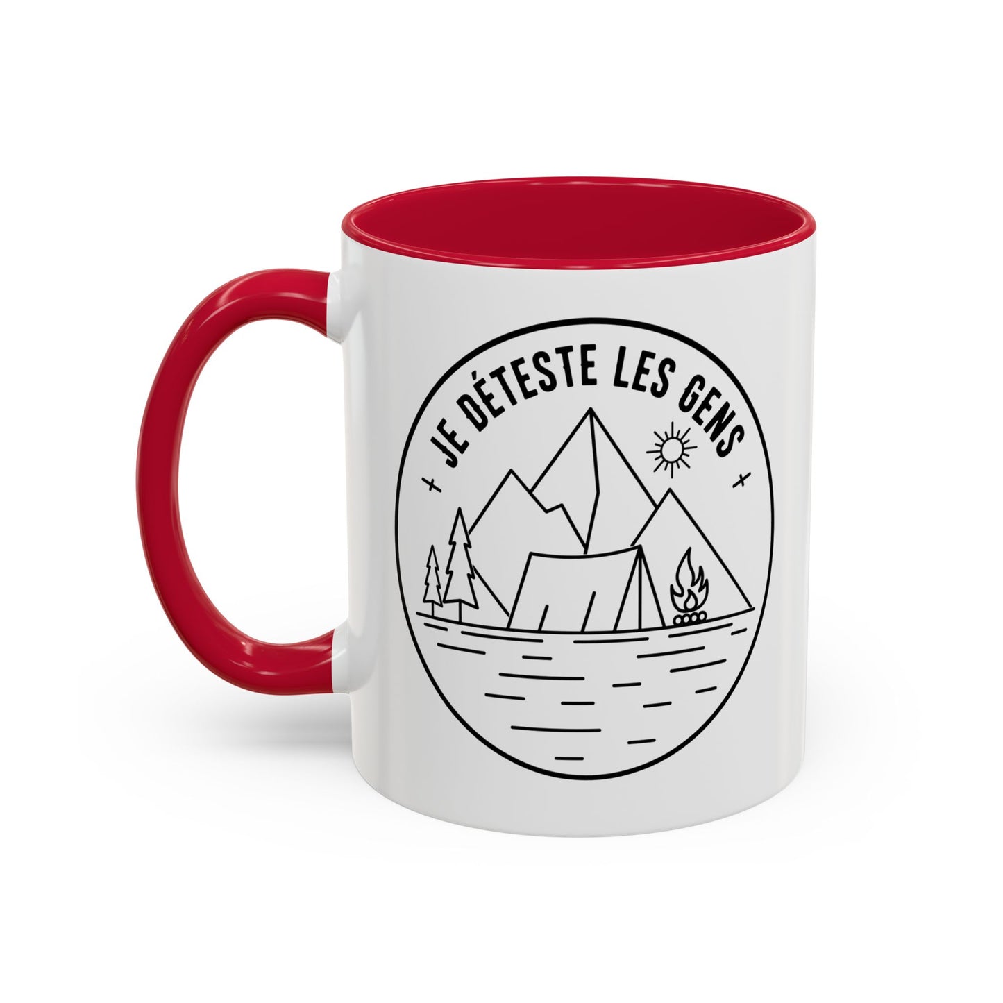 Tasse Camping Humour Homme et Femme – Mug Nature Montagne Tente Feu de Camp – Cadeau Original Randonneur Campeur Amateur de Plein Air – 325 ml