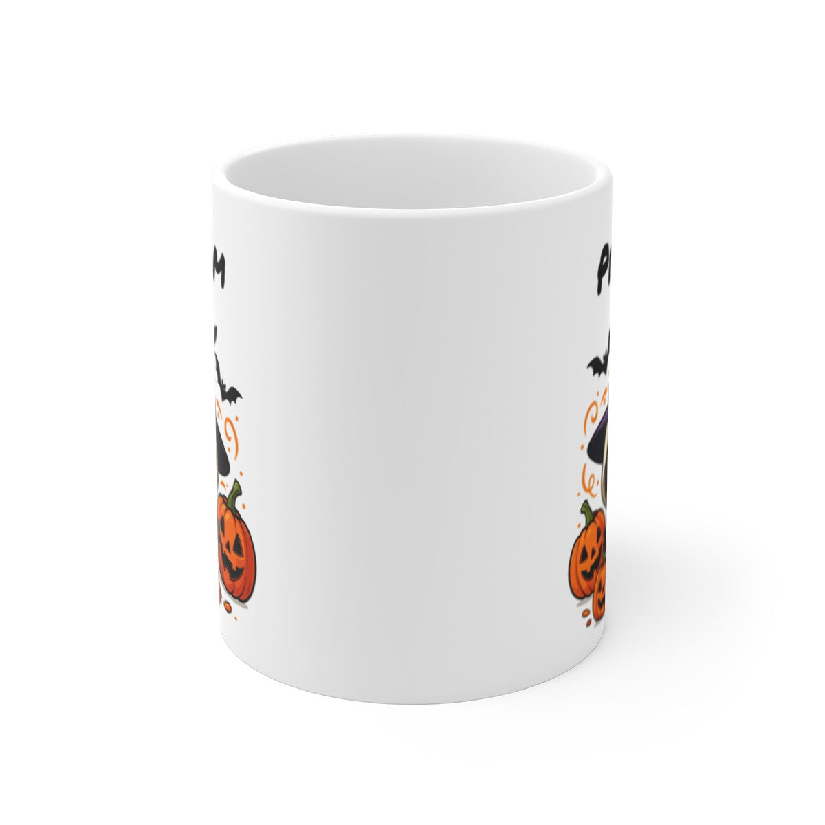 Tasse Personnalisable Calimero Sorcier Halloween – Mug Prénom Citrouilles Mignon 325ml – Cadeau Original Animaux