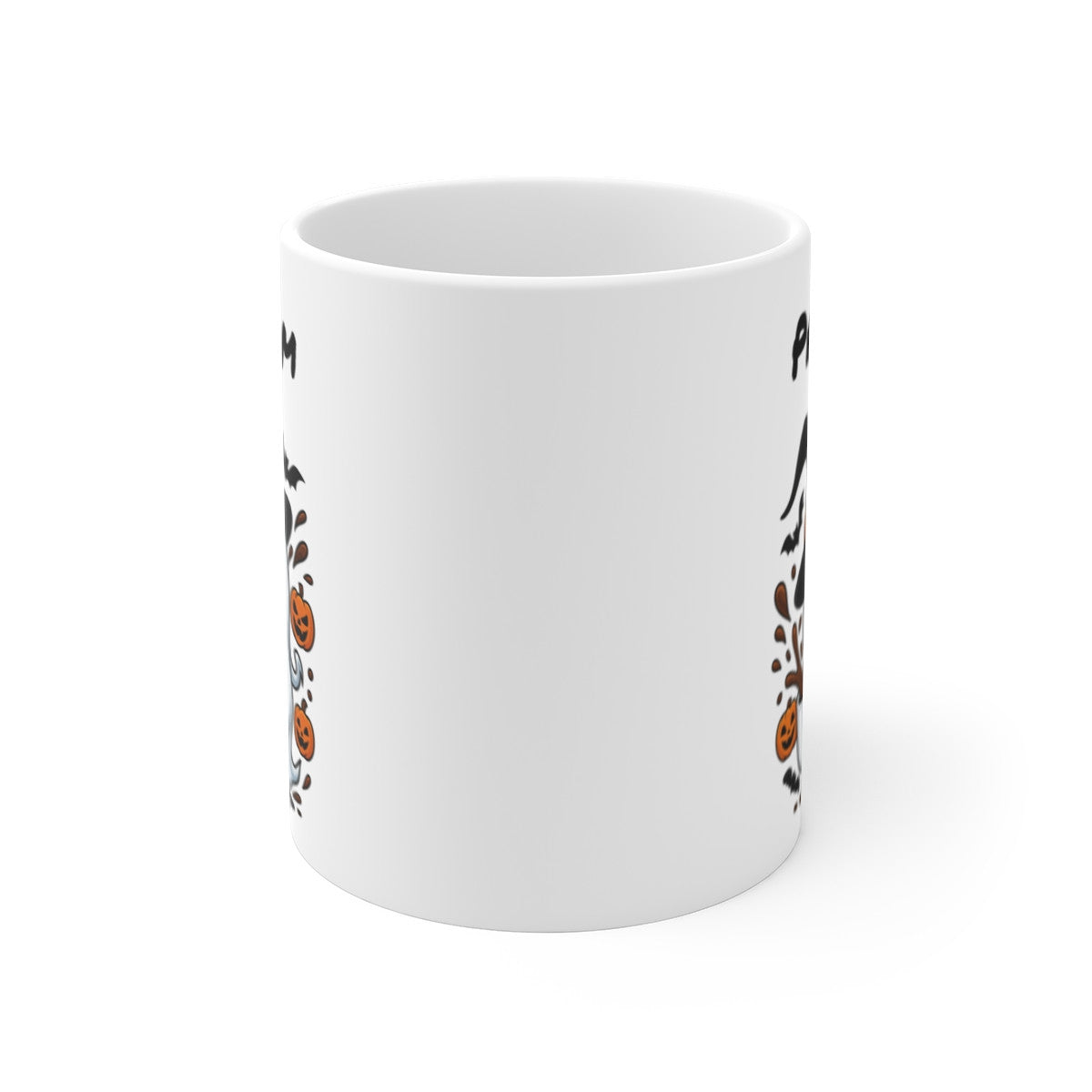 Tasse Personnalisable Fantôme Sorcier Halloween – Mug Prénom Citrouilles Mignon 325ml – Cadeau Original Café