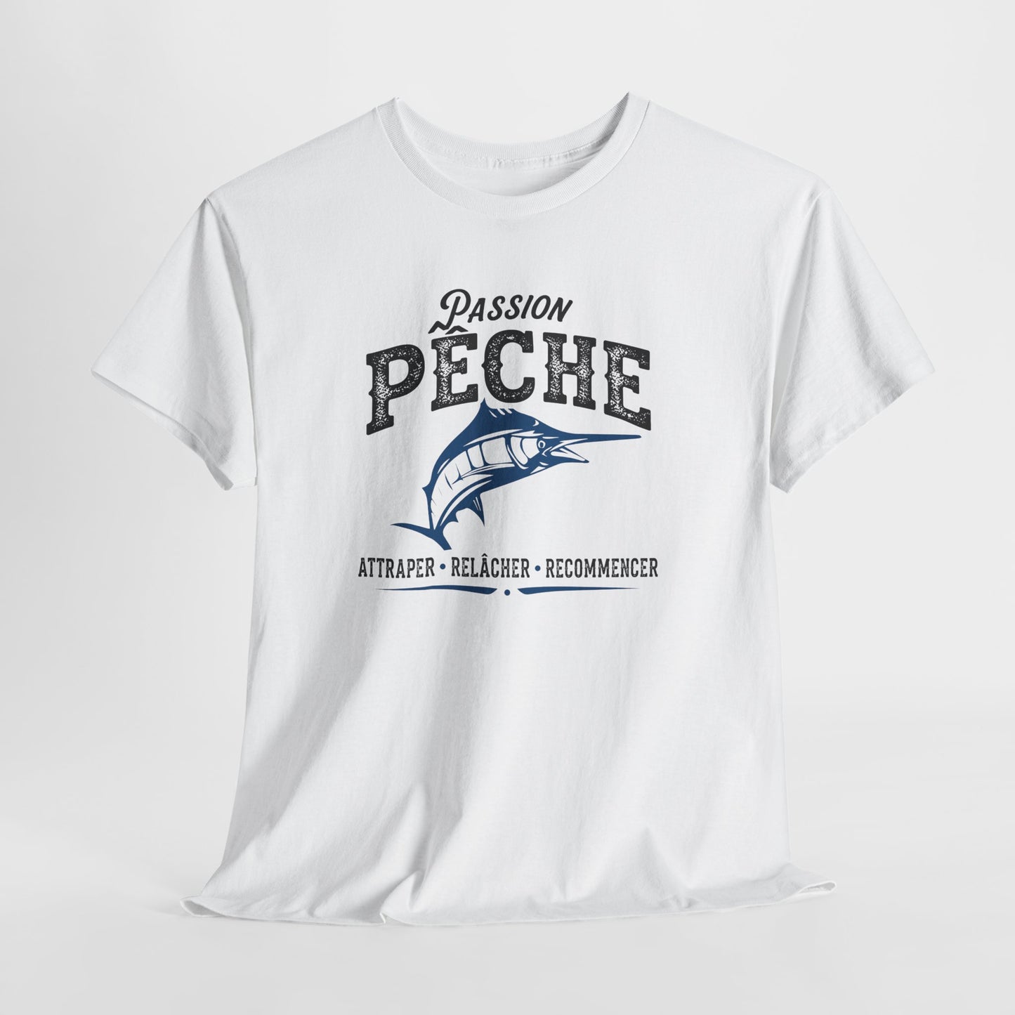 T-Shirt Pêche Homme et Femme – Cadeau Pêcheur Passionné – Poisson Pêche Sportive – Idée Cadeau Pêche Anniversaire Noël