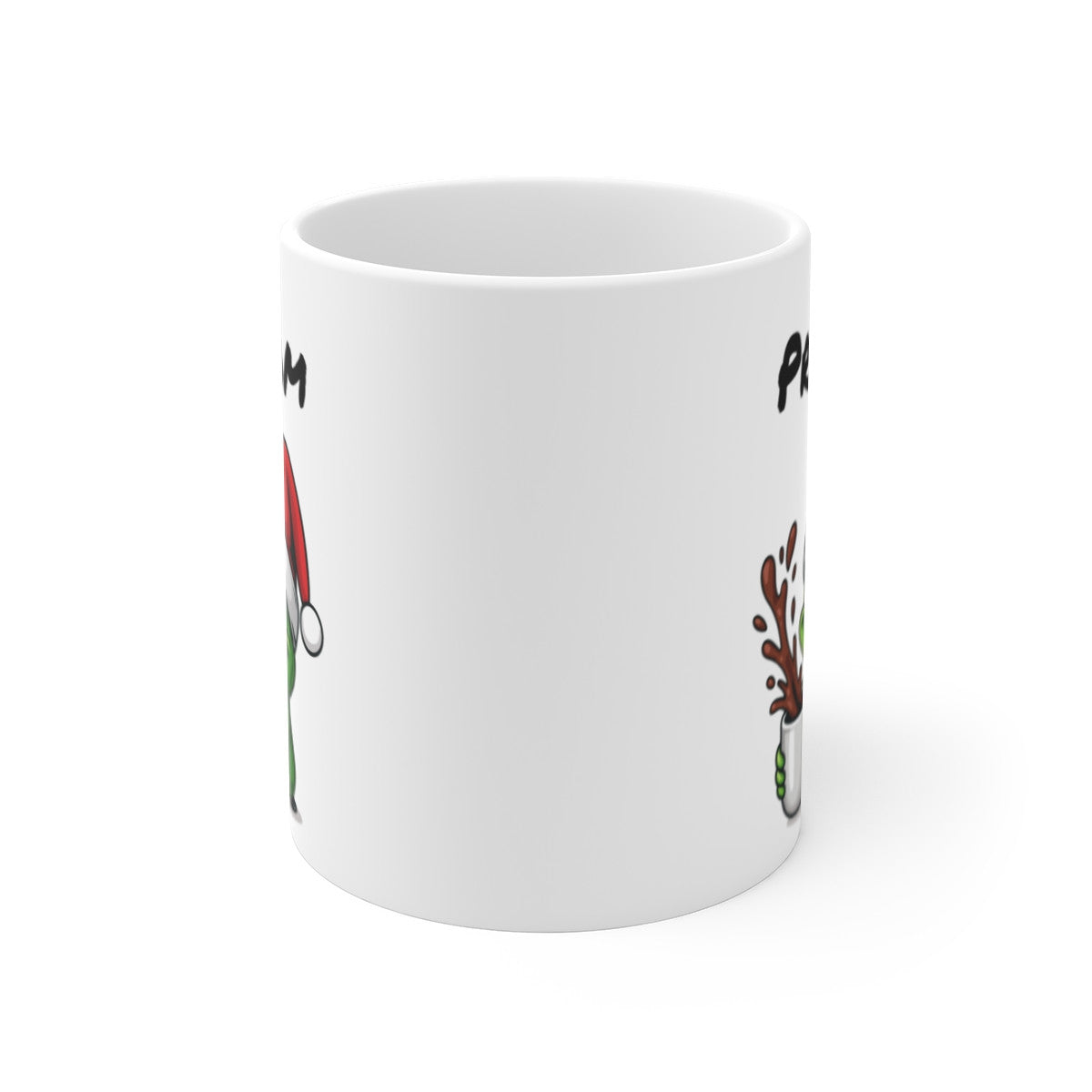 Tasse Personnalisable Grenouille Noël – Mug Prénom Céramique 325ml – Cadeau Fêtes Mignon Original