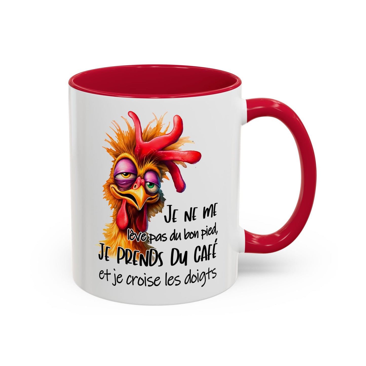 Tasse Je Ne Me Lève Pas Du Bon Pied Je Prends Du Café – Mug Humour Matin Drôle 325ml
