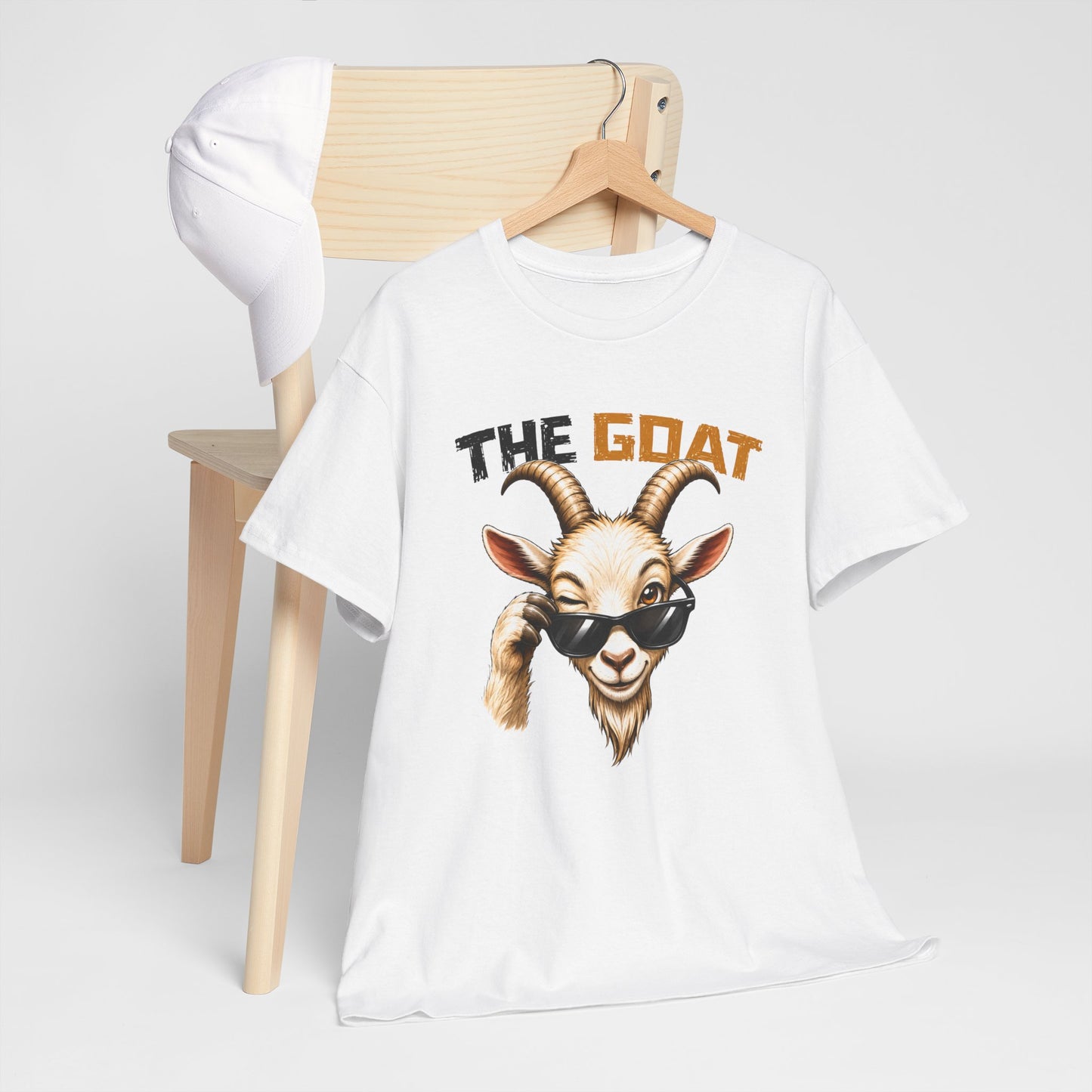 Tee Shirt The Goat Chèvre Cool – T-Shirt Humour Animal avec Lunettes – Cadeau Homme Femme Original