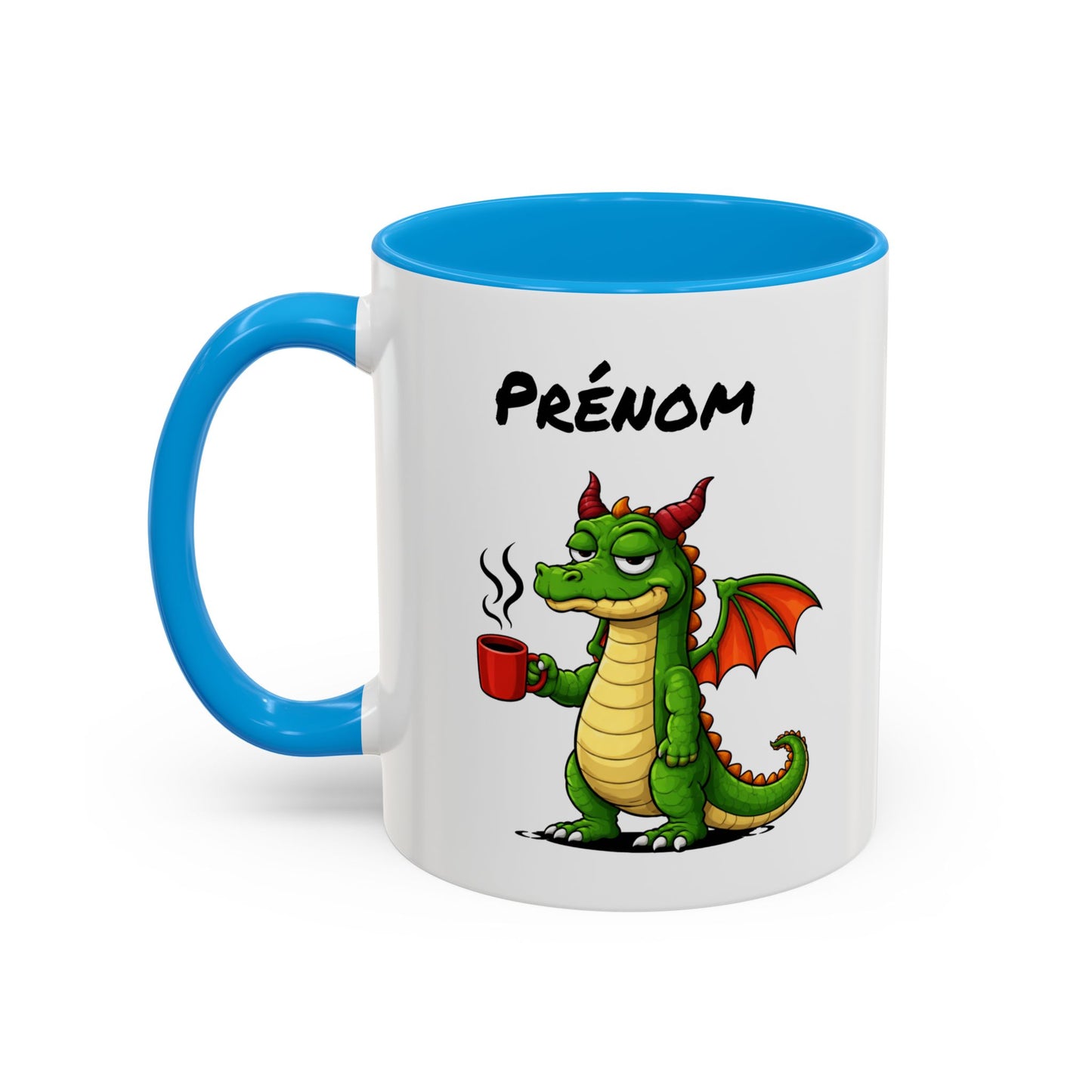 Mug Dragon Personnalisable 325ml – Tasse Café Humour Fatigue Matin Drôle Cadeau