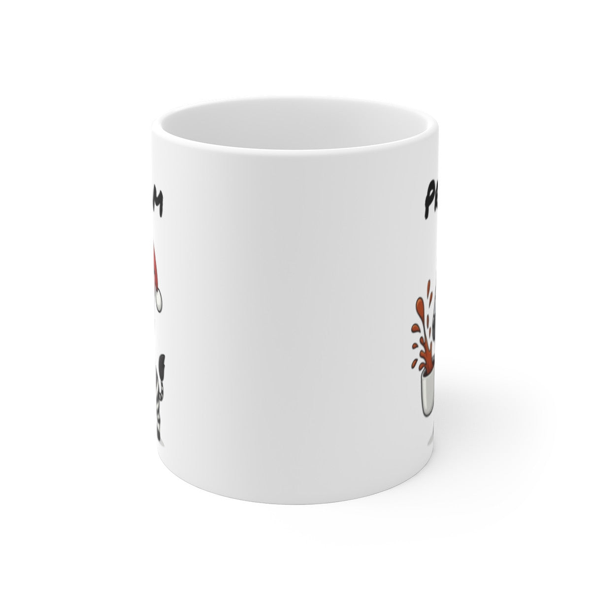 Tasse Personnalisable Zèbre Noël – Mug Prénom Aquarelle – Cadeau Animal Mignon Fêtes 325 ml