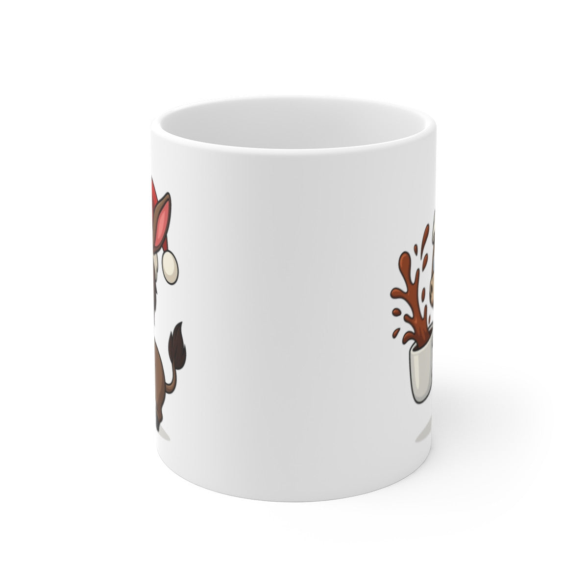 Mug Céramique 325 ml Âne Noël – Tasse Festive Micro-ondes & Lave-vaisselle – Cadeau Animal Mignon