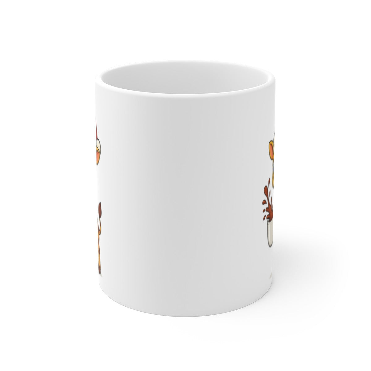 Mug Céramique 325 ml Girafe Noël – Tasse Festive Micro-ondes & Lave-vaisselle – Cadeau Animal Mignon