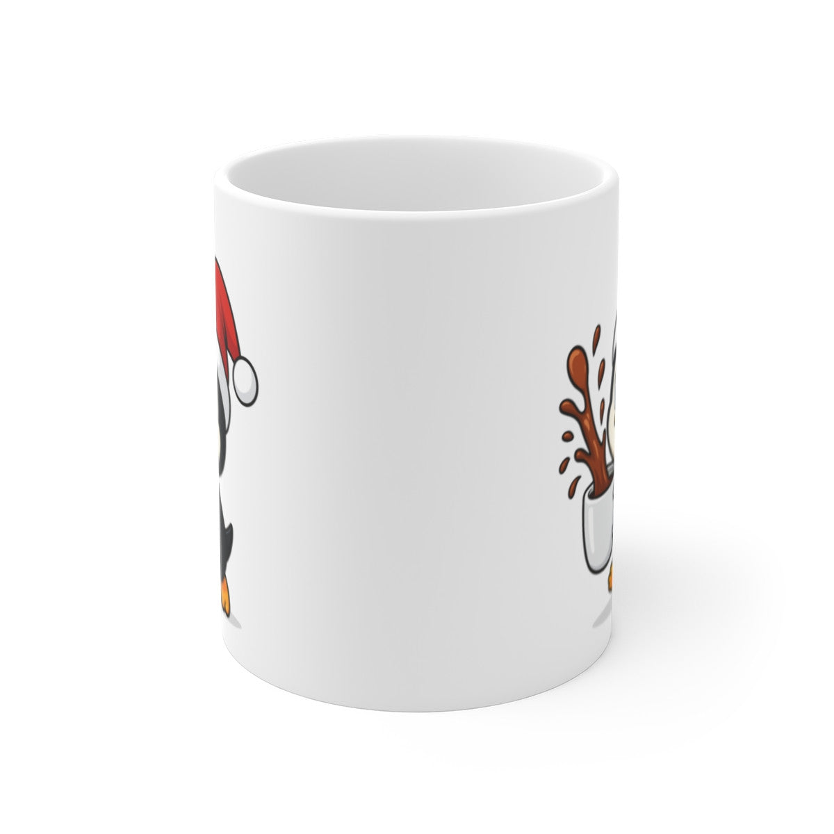 Mug Céramique 325 ml Pingouin Noël – Tasse Festive Micro-ondes & Lave-vaisselle – Cadeau Animal Mignon