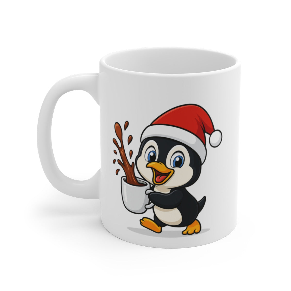 Mug Céramique 325 ml Pingouin Noël – Tasse Festive Micro-ondes & Lave-vaisselle – Cadeau Animal Mignon