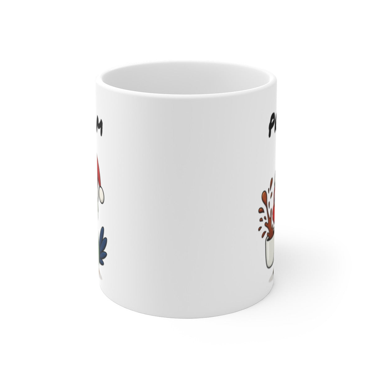 Tasse Personnalisable Perroquet Noël – Mug Prénom Aquarelle – Cadeau Animal Mignon Fêtes 325 ml