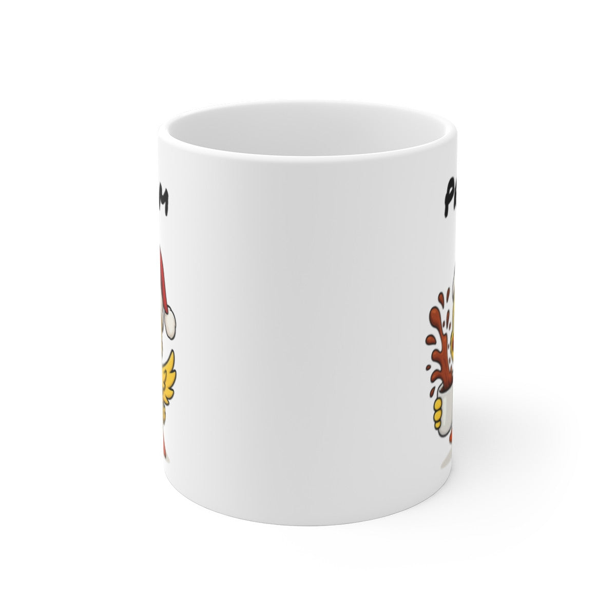 Tasse Personnalisable Caneton Noël – Mug Prénom Aquarelle – Cadeau Animal Mignon Fêtes 325 ml