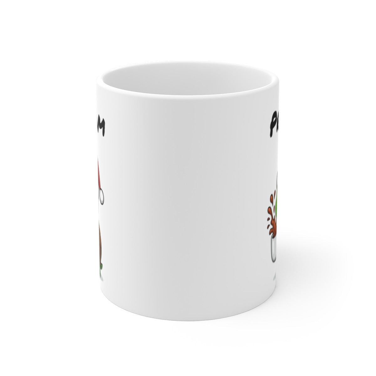 Tasse Personnalisable Tortue Noël – Mug Prénom Aquarelle – Cadeau Animal Mignon Fêtes 325 ml