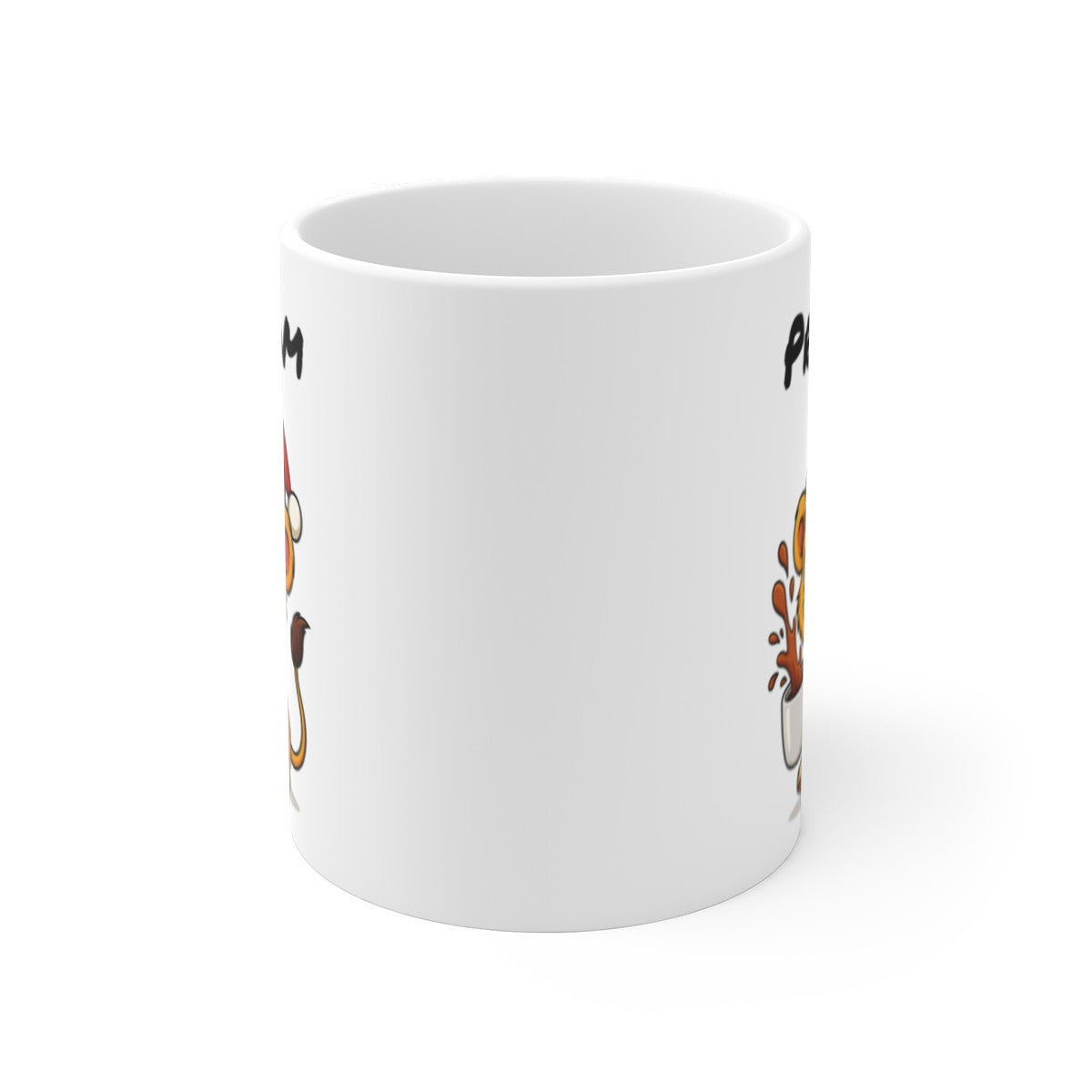 Tasse Personnalisable Lionceau Noël – Mug Prénom Aquarelle – Cadeau Animal Mignon Fêtes 325 ml