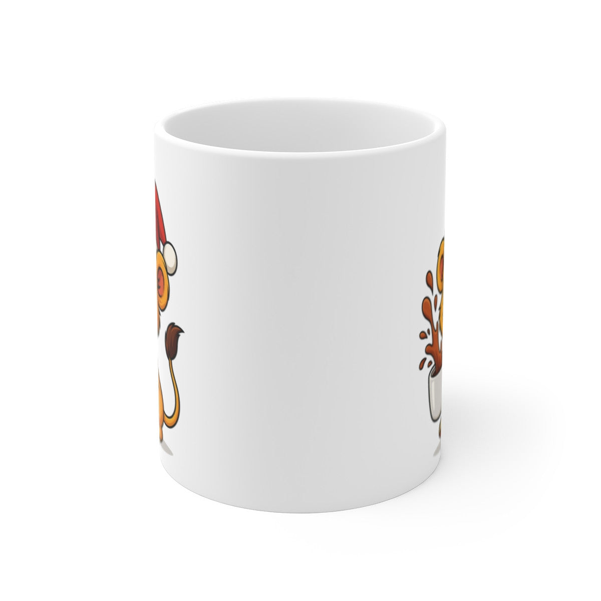 Mug Céramique 325 ml Lionceau Noël – Tasse Festive Micro-ondes & Lave-vaisselle – Cadeau Animal Mignon