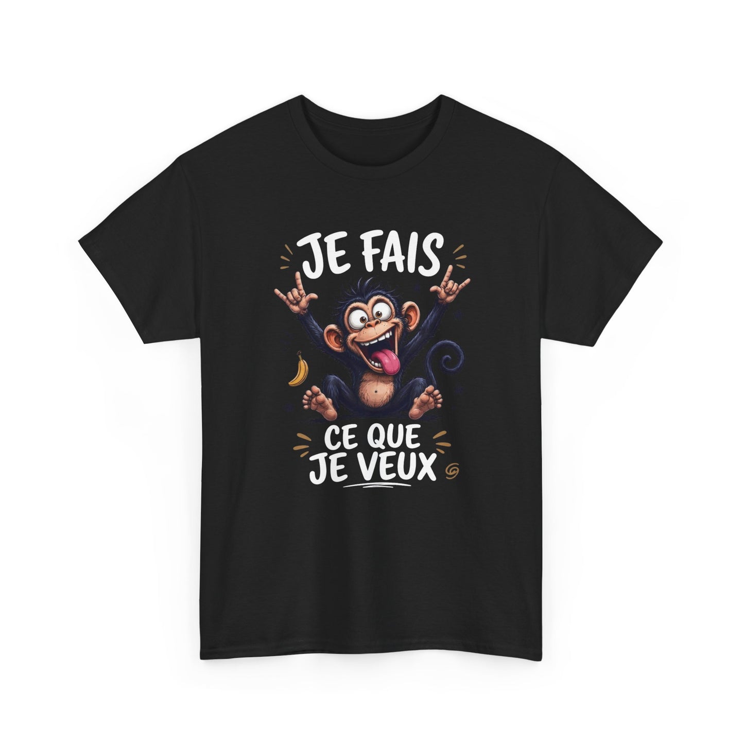 Tee-Shirt Je Fais Ce Que Je Veux – Singe Drôle Humoristique – Cadeau Homme Femme Humour Déjanté Animal Cartoon