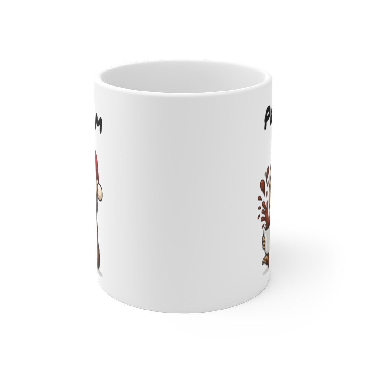 Tasse Personnalisable Paresseux Noël – Mug Prénom Cacao – Cadeau Hiver Mignon Céramique 325 ml