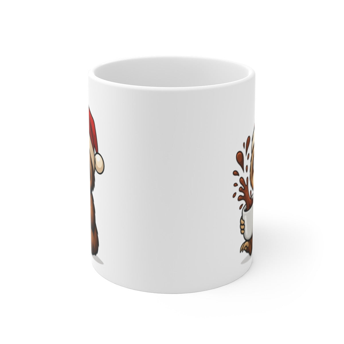 Mug Paresseux Noël – Tasse Céramique 325 ml – Cadeau Hiver Mignon Chocolat Café Thé