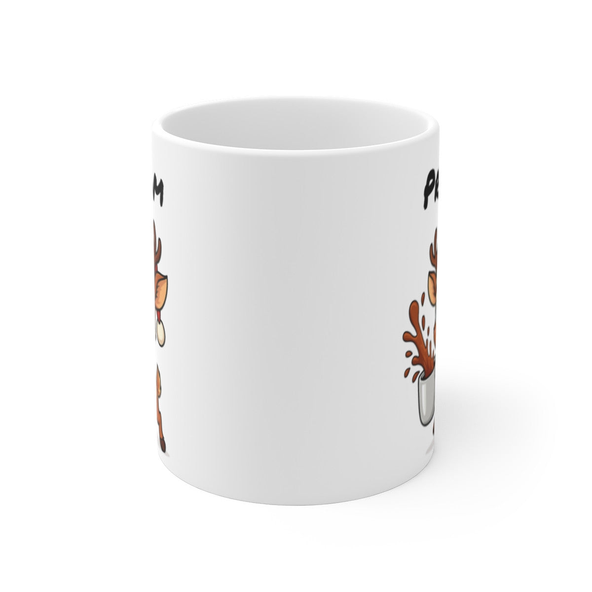 Tasse Personnalisable Renne Noël – Mug Prénom Cacao – Cadeau Hiver Mignon Céramique 325 ml