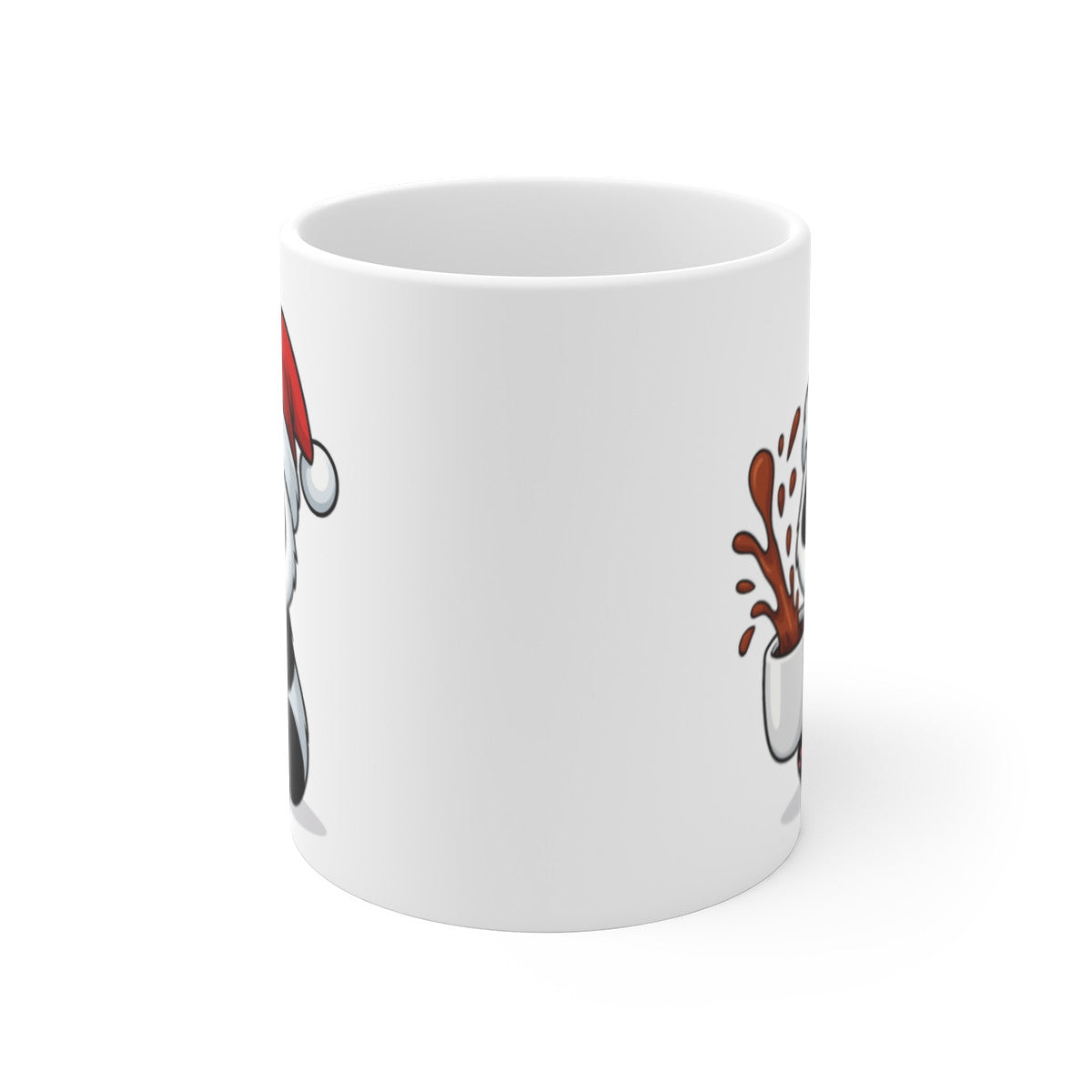 Mug Panda Noël – Tasse Céramique 325 ml – Cadeau Hiver Mignon Chocolat Café Thé