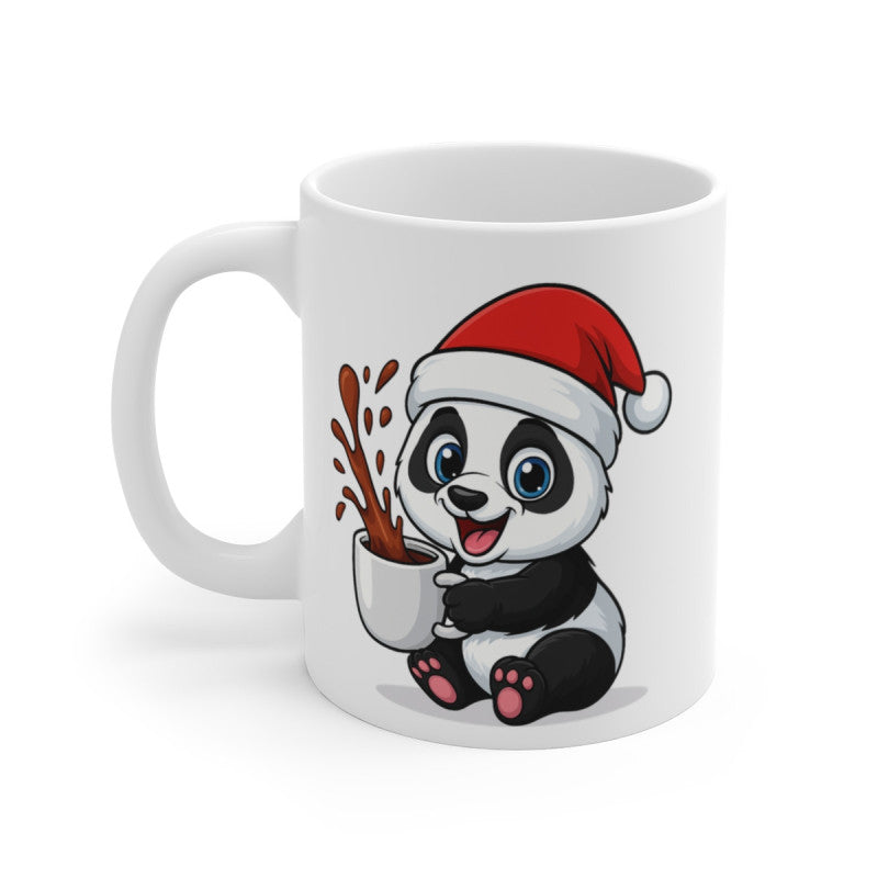 Mug Panda Noël – Tasse Céramique 325 ml – Cadeau Hiver Mignon Chocolat Café Thé