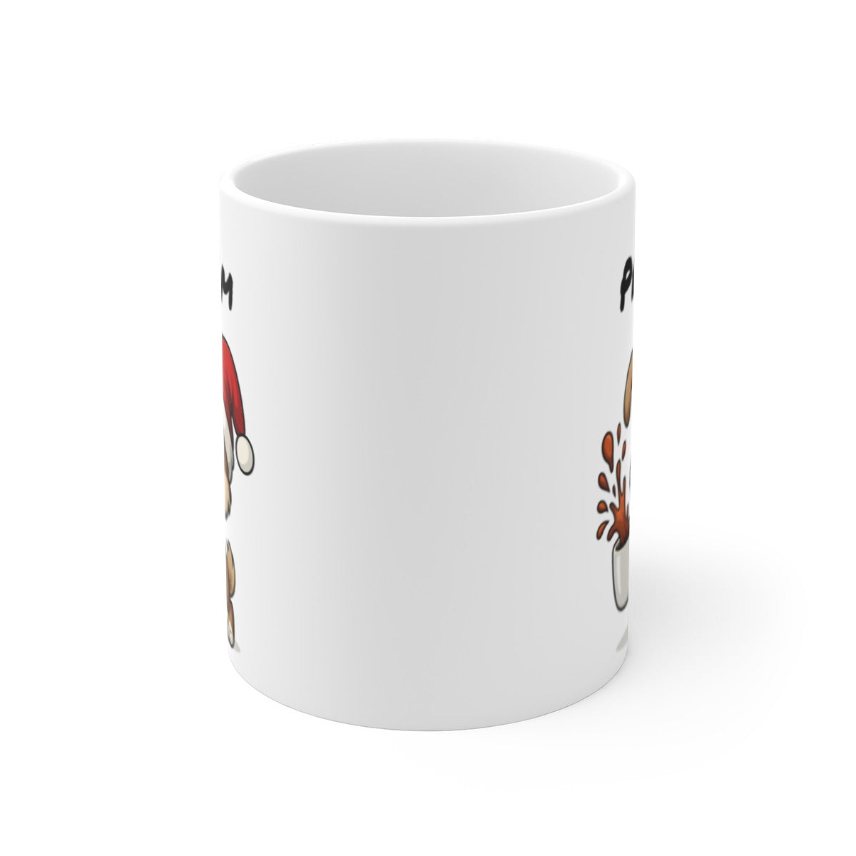 Tasse Personnalisable Lapin Noël – Mug Prénom Cacao – Cadeau Hiver Mignon Céramique 325 ml