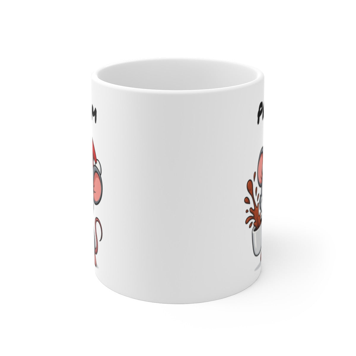 Tasse Personnalisable Souris Noël – Mug Prénom Cacao – Cadeau Hiver Mignon Céramique 325 ml