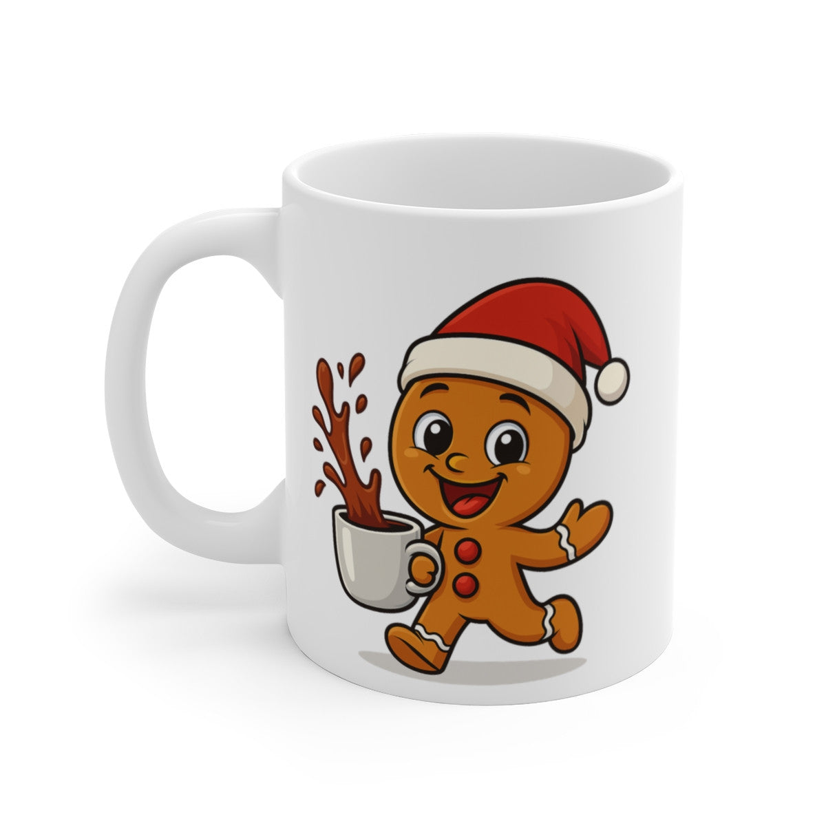 Mug Bonhomme Pain d’Épices Noël – Tasse Céramique 325 ml – Cadeau Hiver Mignon Chocolat Café Thé