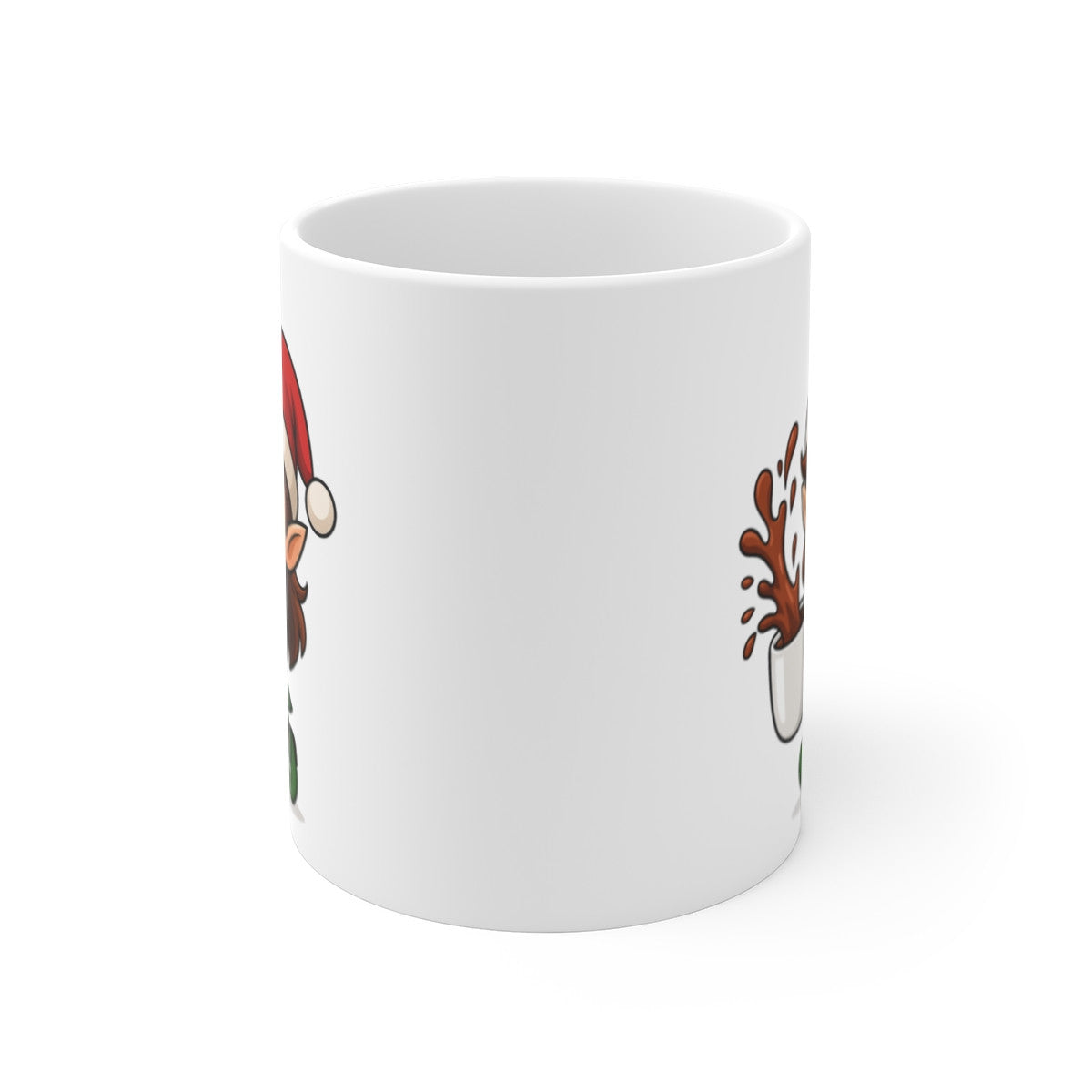 Mug Lutine Noël – Tasse Céramique 325 ml – Cadeau Hiver Mignon Chocolat Café Thé