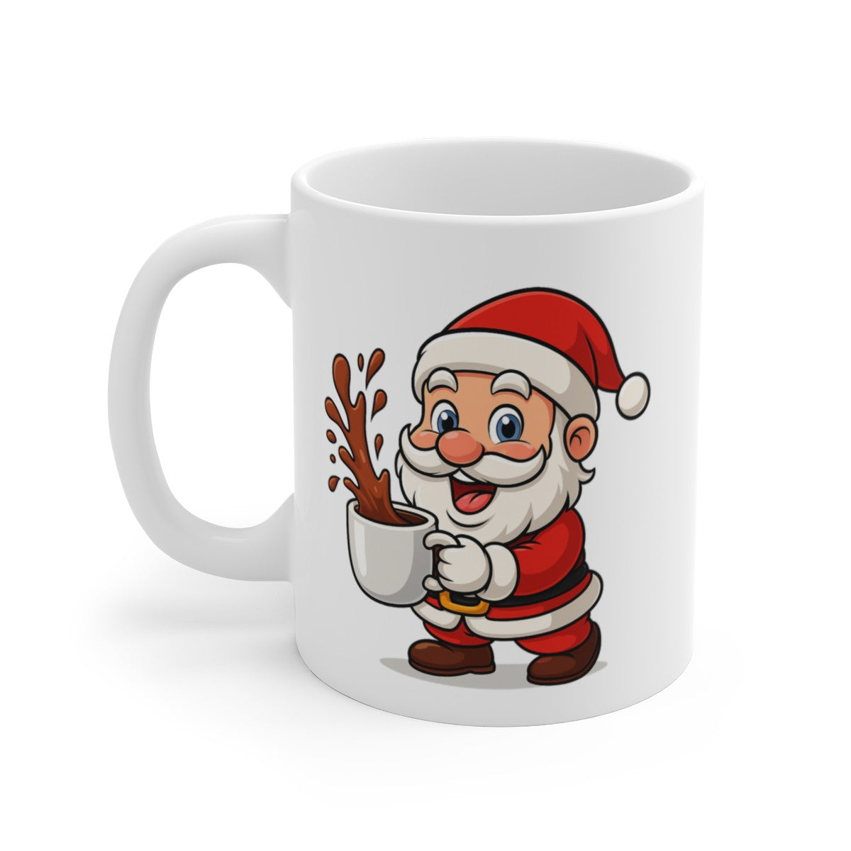 Mug Père Noël – Tasse Céramique 325 ml – Cadeau Hiver Mignon Chocolat Café Thé