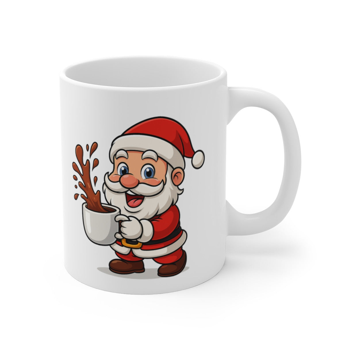 Mug Père Noël – Tasse Céramique 325 ml – Cadeau Hiver Mignon Chocolat Café Thé
