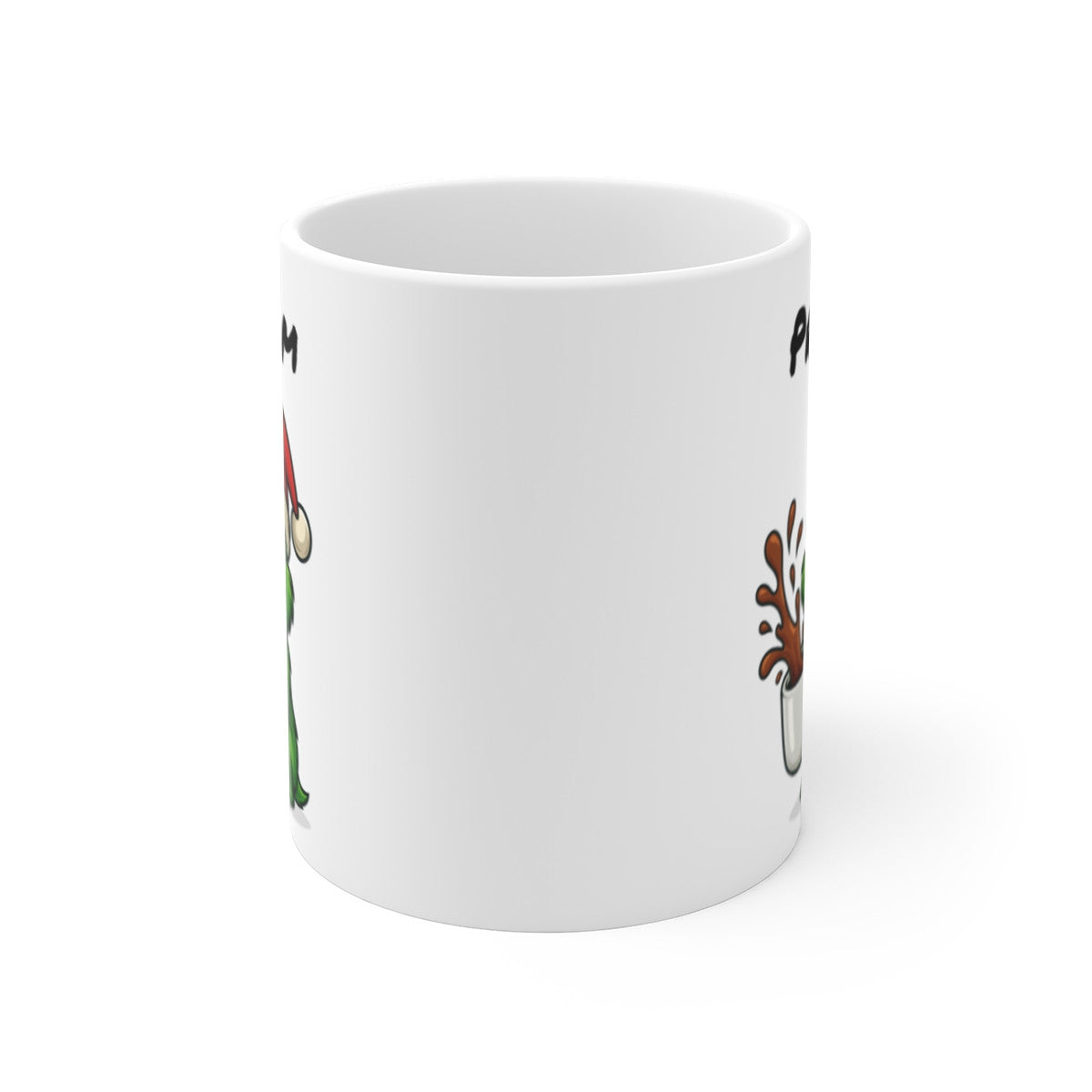 Tasse Personnalisable Monstre Vert Grinch Noël – Mug Prénom Cacao – Cadeau Hiver Fun Céramique 325 ml
