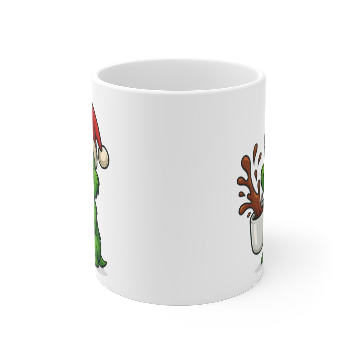 Mug Monstre Vert  Grinch Noël – Tasse Céramique 325 ml – Cadeau Hiver Fun Humoristique Chocolat Café Thé