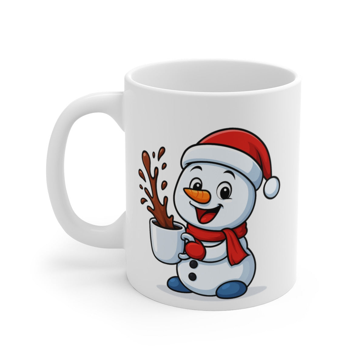 Mug Bonhomme de Neige Noël – Tasse Céramique 325 ml – Cadeau Hiver Mignon Chocolat Café Thé