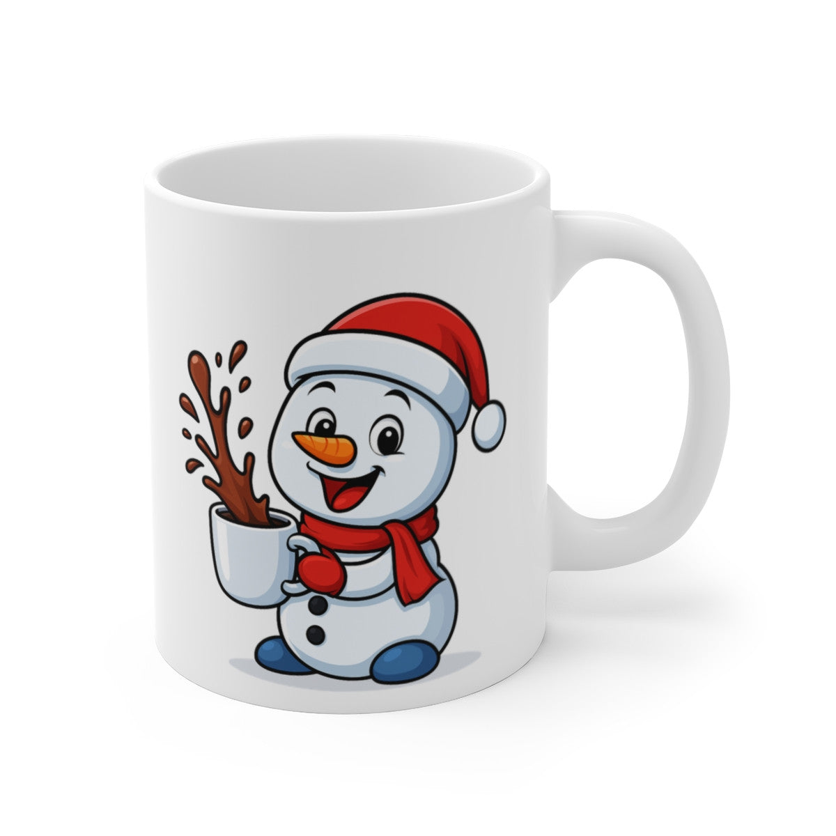 Mug Bonhomme de Neige Noël – Tasse Céramique 325 ml – Cadeau Hiver Mignon Chocolat Café Thé