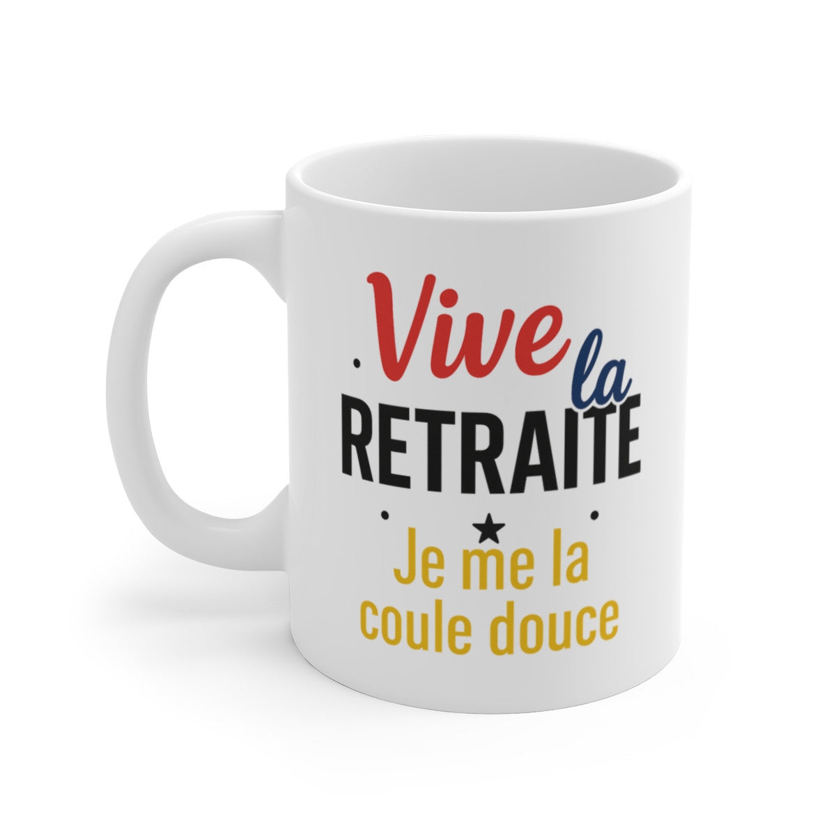 Mug Vive la Retraite – Je me la Coule Douce – Tasse Céramique 325 ml Cadeau Départ en Retraite